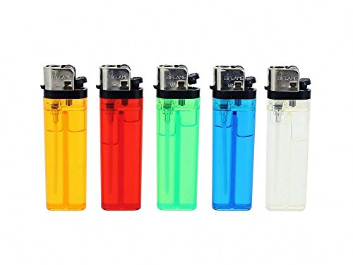 5 briquets à pierre translucide couleur