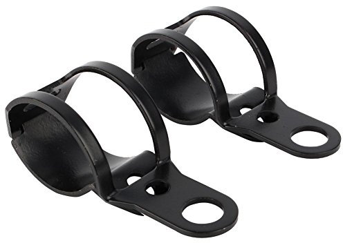 Qiilu soporte intermitentes moto, abrazaderas para intermitente moto 30-43mm Abrazaderas de reubicación de horquilla Black HNH