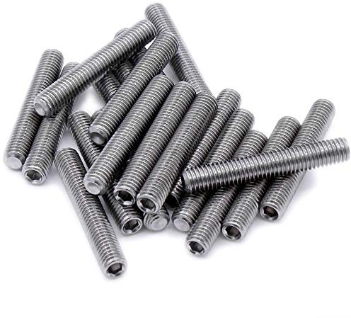 Lot de 20 vis sans tête à six pans creux M8 (8 mm x 6 mm) en acier inoxydable (A2)