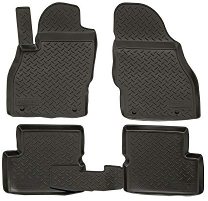 Norm Liners 3D Gummimatten passend für Opel Corsa D/E 2006-2019 4tlg, Allwetter TPE Fußmatten mit hohem Rand Passform rutschfest Geruchsneutral Schwarz