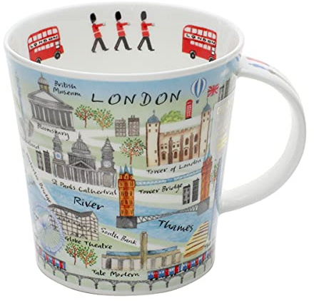 CA-LONM-XX Mug en porcelaine anglaise Motif carte de Londres 0,48 l