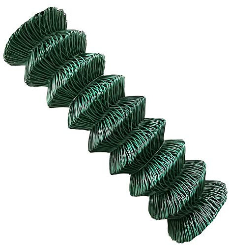 V2Aox PVC-ummantelter Maschendrahtzaun in grün, Draht Ø 2,8 mm, Maschenweite 60 x 60 mm, Viereckgeflecht, Höhe: 125 cm, Länge: 15 m