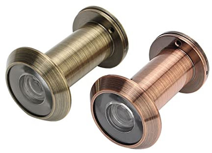 Zinc Alloy Security Door Viewer Spyhole or Peephole for Doors 35-55mm Thick it has a 200 ° Viewing Angle Spy Peep Hole (Copper)