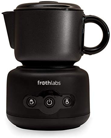 FROTH LABS™ Electric Milk Frother For Coffee, Espresso, Lattes, and More — Ultra High-Speed Milk Foamer That Supports Hot and Cold Froth — Dishwasher Safe With Detachable Stand For Your Coffee Bar