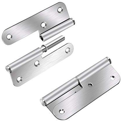 DMGARDEN 2 pcs Thickened Stainless Steel Lifting Hinge,Rising Lift Off Door Hinge,Folding Butt Hinges (Left)