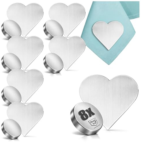 com-four® 8X Pesi per Tovaglia, Fermagli Magnetici in Acciaio Inox, Supporti Pesanti per Tavolo da Giardino e Balcone