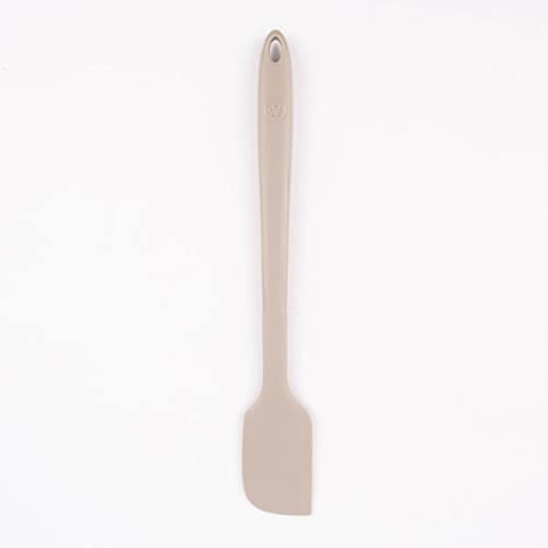Kochblume Design-Teigschaber M | Premium-Silikon & BPA frei| Hitzebeständig | Spülmaschinenfest | 28cm | Farbe: taupe
