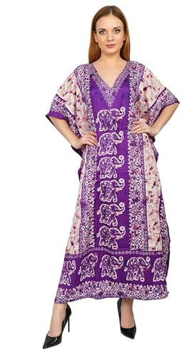 Art Of Creation Ladies Long Kaftans Kimono Maxi Style Dresses for Women in Regular to Free Size Cover up with Adjustable Strap