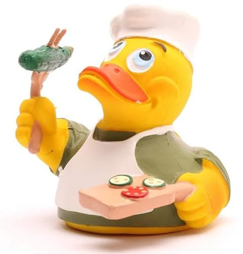 DUCKSHOP I Veggie Duck I Quietscheentchen I L: 7,5 cm I Badeente I Gummiente