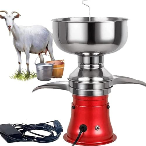 URJWAN Separador De Nata EléCtrico De Acero Inoxidable, Separador De Leche CentríFugo, Separador De Suero De Yogur, para Restaurantes, Tiendas De Comida Occidental, PanaderíAs