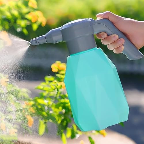 CHANGLKJ Botella Pulverizadora Eléctrica Plant Mister, Regadera Automática Recargable De 2L con Boquilla Universal, Modos De Niebla De Agua Y Columna Ajustables, Larga Resistencia, para Jardinería