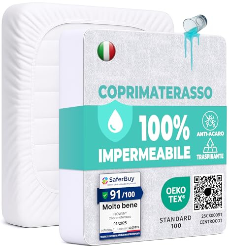 Coprimaterasso Impermeabile in Cotone per Lettino 70x140cm Lenzuolo con Angoli Cerata Traversa Protezione per Materassino Traspirante Antiacaro Anallergico Lavabile in Lavatrice