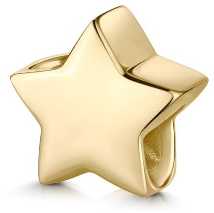 MATERIA Herz Bead Anhänger 585 Gelbgold - Charms für Armband #810