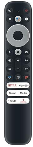 AULCMEET Télécommande,RC902V FMR4 Nouvelle télécommande de Remplacement pour fit for TCL 4K UHD Smart TV 75S434 43S446 50S446 50S546 55S446 55R646 55S546 65S446 40S330