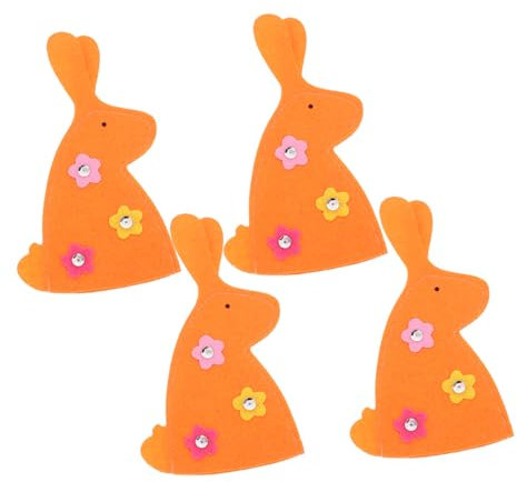 AUTSUPPL 4piezas Cubiertas De Forma De Conejo para Decorar y Almacenar Huevos De Pascua para Celebraciones Fiestas y Eventos Familiares