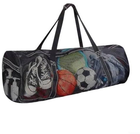ZAMETTER Große Netz-Tauchtasche, Netztasche mit Reißverschlusstasche, Strand-Tauchausrüstung, Rucksack