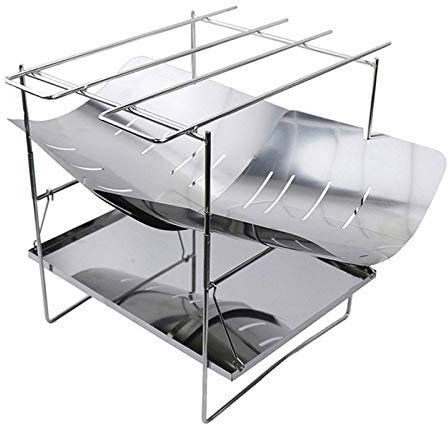 Barbecue Portable, Barbecue d'extérieur, réchaud de feu de Camp, Gril Pliable en Acier Inoxydable, réchaud de Camping, Pique-Nique, réchaud à Charbon de Bois, ustensiles de Barbecue pour Bar