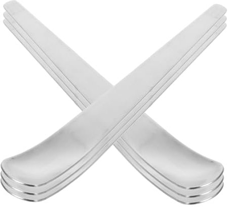 ULTECHNOVO 6piezas Cucharas Inoxidable Mango Cucharas Reutilizables Para Postres Café Cócteles y Batidos Utensilios De Cocina Versátiles Hogar y Cafeterías