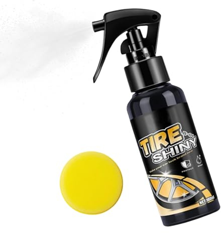 Getto ruota per pneumatici auto – Spray lucido per pneumatici | medicazione per pneumatici auto – per protezione lucida | Spray per lucidatura pneumatici per gomma – Protezione UV – Per la
