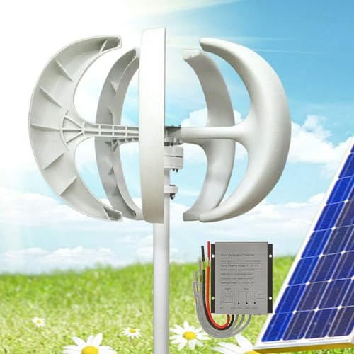 Kit generatore Eolico da 650 W - Sistema Eolico a 8 Pale da 12 V/24 V/48 V con regolatore MPPT per casa, Fattoria, Camper, Barche - Soluzione per l'energia rinnovabile