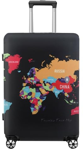 Rylae Elastisch Kofferhülle Kofferschutzhülle, Waschbar Gepäckabdeckung, Trolley Case Cover Protector, Reisekoffer Schutzhülle, Waschbar Schutzhaube für Koffer, Passend für 18-32 Zoll (L)