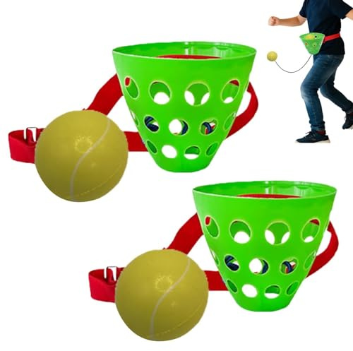 Swing Ballspiel – ABS 5,91 x 4,33 x 5,91 Zoll | Ballspielzeug mit verstellbarem Gürtel, Koordinationstraining, Partyspiel | Drehbares Ballspielzeug für drinnen und draußen, F-Treffen