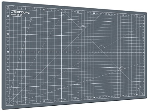 Tapis de découpe auto-cicatrisant GRIS 90x60cm (A1), gradué en CM, surface matte antidérapante - planche de découpe pour couture,patchwork,cutter rotatif