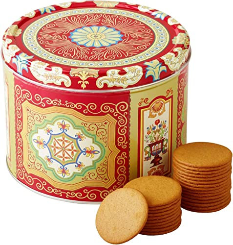 Nyakers Pepparkakor Swedish Ginger Snaps, Vegan Cookies, Dairy-Free Snacks, Gourmet Cookies, Food Gift for, Christmas, Thanksgiving, Packed in Beautiful Tin - 26.45oz Sold by Essential Products