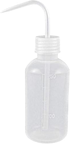 JIzian Wash Bottle 250ml/8oz Safety Bottles Watering Tools, Economy Plastic Squeeze with Narrow Mouth Scale Labels for Medical Succulent Cleaning Washing