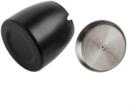 Volakebeing Rußsammler mit Deckel, winddichter Aschebehälter für Innen- und Außenbereich, silberfarben, schwarz, lila, geruchsdicht, modernes Design, Zuhause, Garten, Terrasse, Grillzubehör (schwarz)