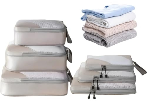 Amesor Bolsas De Compresión - Organizadores Equipaje Bolsas De Compresión Viaje,6 Unidades Organización Y Almacenamiento Para Edredón Ropa Zapatos Mantas Y Artículos De Aseo