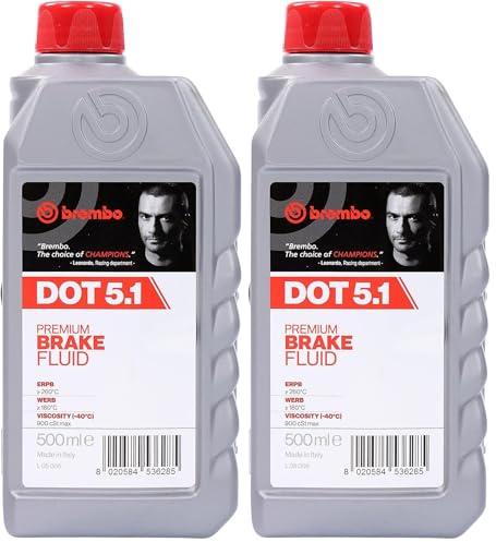 Brembo L 05 005 - Fluido Freni DOT 5.1 (Confezione da 2)