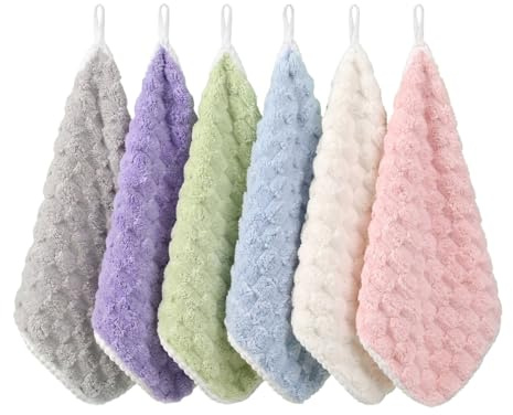 6 stycken ansiktsservetter i mikrofiber, 30 × 30 cm mikrofibersminkdukar