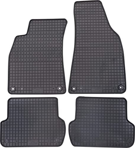 PETEX Gummimatten passend für A4 ab 11/2000-10/2007 / A4 Avant ab 09/2001-04/2008 Fußmatten schwarz 4-teilig