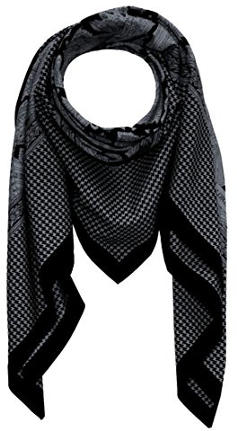 Lorenzo Cana fyrkantig XL bomullsmassduk kombinerat med siden 110 cm x 110 cm naturfiber herr växelhalsduk halsduk tuppentritt herrduk Paisley 8911611