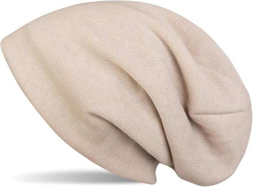styleBREAKER Unisex Beanie Unifarben Fleece Futter bis 60cm | Thermo Inlay. elastisches Material. Bundweite 27cm. Slouch Design. winterfest. weiche Haptik. Einheitsgröße.