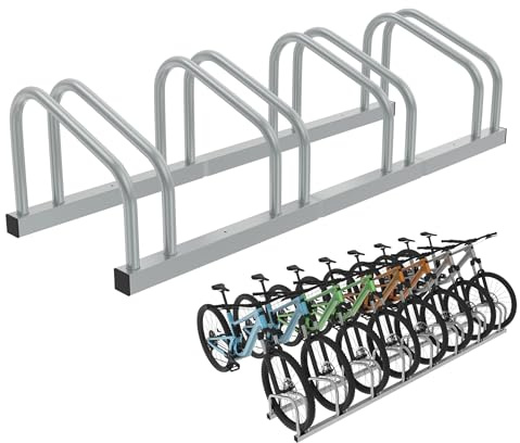 HENGMEI Fahrradständer Mehrfachständer Bügelparker Fahrradparker Boden Wand Montage (Für 4 Fahrräder)