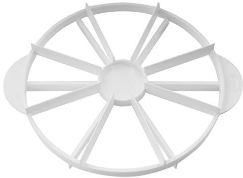 Dr. Oetker Tagliatorta Ø 18 cm, Porzionatore a fette, utensile da cucina per tagliare 6 – 8 fette uguali, accessori da forno per decorare, utensili da cucina per piccole torte e torte, bianco