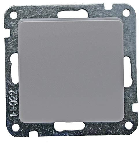 DELPHI Wechselschalter 230V Schalter mit 1 Wippe Ohne Rahmen Komfort Klemmanschluss Silber