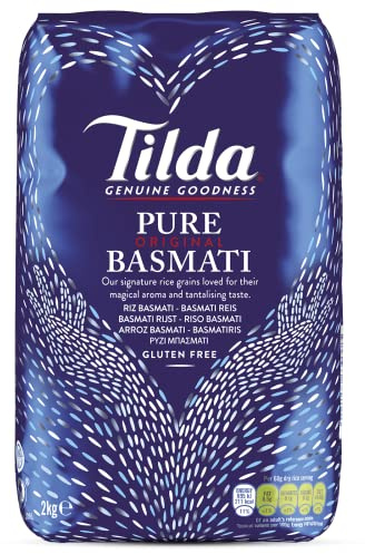 TILDA - Basmati Reis - (1 X 2 KG) | 100% reiner Basmati-Reis aus den Himalaya-Ausläufern, angebaut in Indien