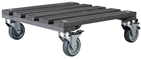 Werknorm Saar Pflanzroller Pflanzenroller Terrassenroller Outdoorroller Transportroller Balkonroller Blumenroller Kübelroller Holzroller Valenzia 40.1TP (Schiefergrau)