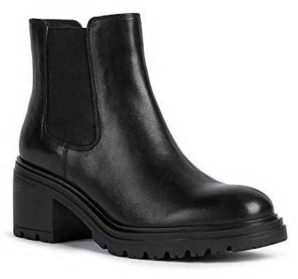Geox D Damiana E, Botines para Mujer, Negro (Black), 41 EU