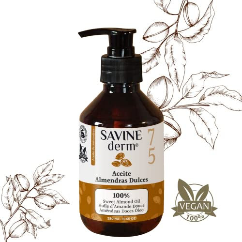 SAVINE DERM Olio Di Mandorle Dolci Premium Antistagliature Per Gravidanza - 100% Puro E Naturale, 250 Millilitro