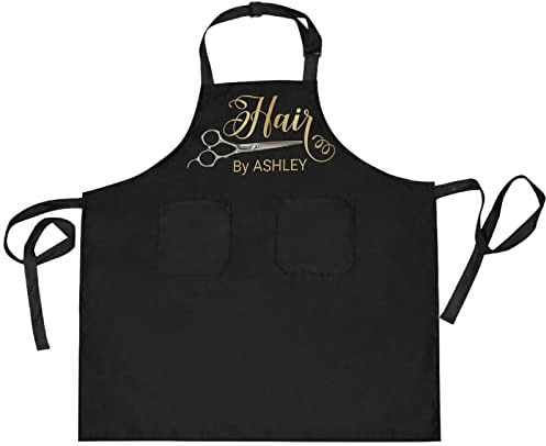 CHIFIGNO Individuelle Unisex-Friseurschürze, verstellbar, personalisierbar