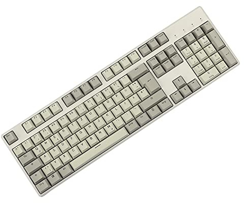 YMDK 105 Deutsch ISO Double Shot PBT Cherry Profile Tastenkappen-Set Geeignet für Cherry MX Switches Mechanische Tastatur (Grau gemischt)