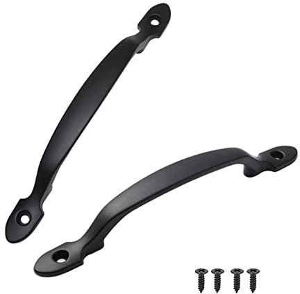 YOUDALIS 2 Stück Türgriff Möbelgriff,Schwarz Schrankgriffe mit Schrauben,Küchengriff Aluminiumlegierung,Schrank Türgriffe für küchenschränke,Lochabstand 135MM