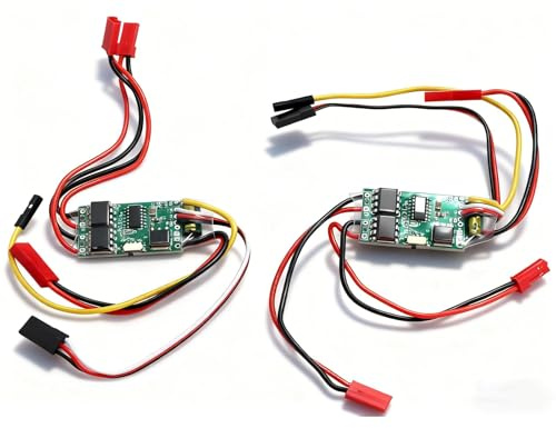 Alomejor 2pcs Brushed ESC Dual Way Bidirektionaler ESC für RC Modellboot Tank 130 180 Brushed Motor