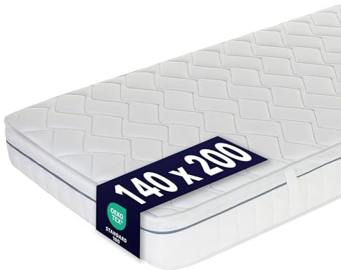 Ortho-Relax Matratze 140x200cm, 23cm hoch, Härtegrad H3, 100 Nächte Probeschlafen, 5-Zonen-Spezial-Komfortschaum-Matratze, Luftkanaltechnik & Klimaband für erhöhte Atmungsaktivität, Öko-Tex 100