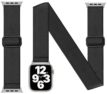 BALALA Ankle/Arm Stretchy Band Compatible with Apple Watch Band 38mm 40mm 41mm 42mm 44mm 45mm 46mm 49mm Women Men, Adjustable Strap For iWatch Series 11 10 9 8 7 6 5 4 3 2 1 SE Ultra