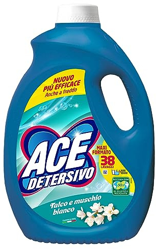 ACE Detersivo Igienizzante Talco e Muschio Bianco, Flacone da 38 Lavaggi